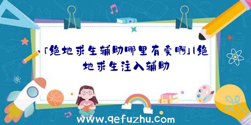 「绝地求生辅助哪里有卖啊」|绝地求生注入辅助